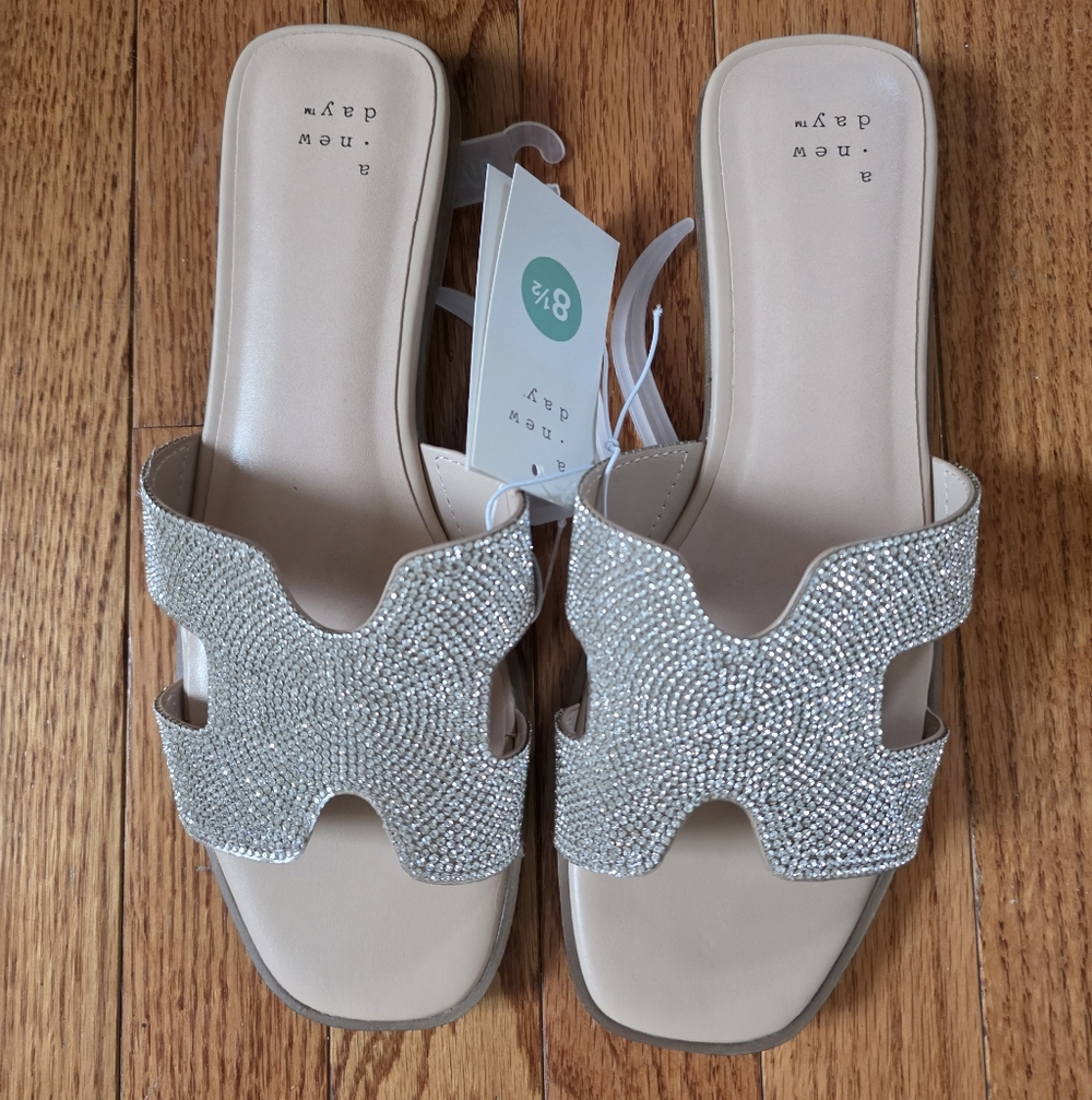 A New Day Shimmering Silver Sandals